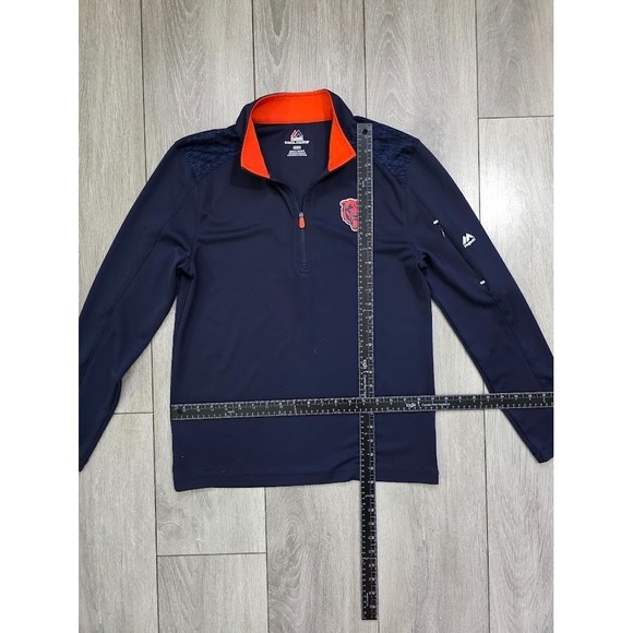 Chicago Bears Majestic Cool Base 1/4 Zip Pullover Men's M Navy NFL Jacket - Picture 7 of 8